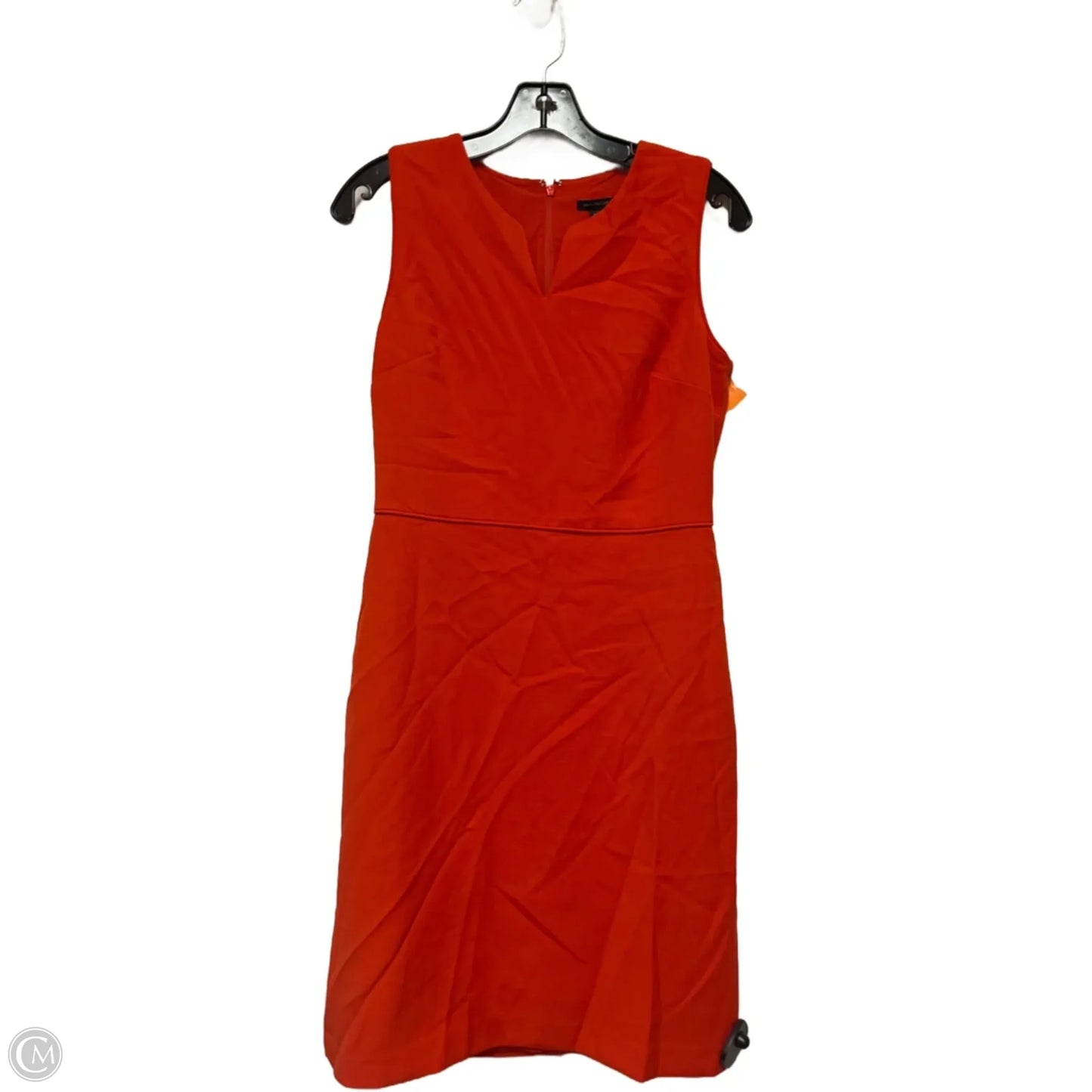 Dress Casual Midi By Ann Taylor In Orange, Size: Xs