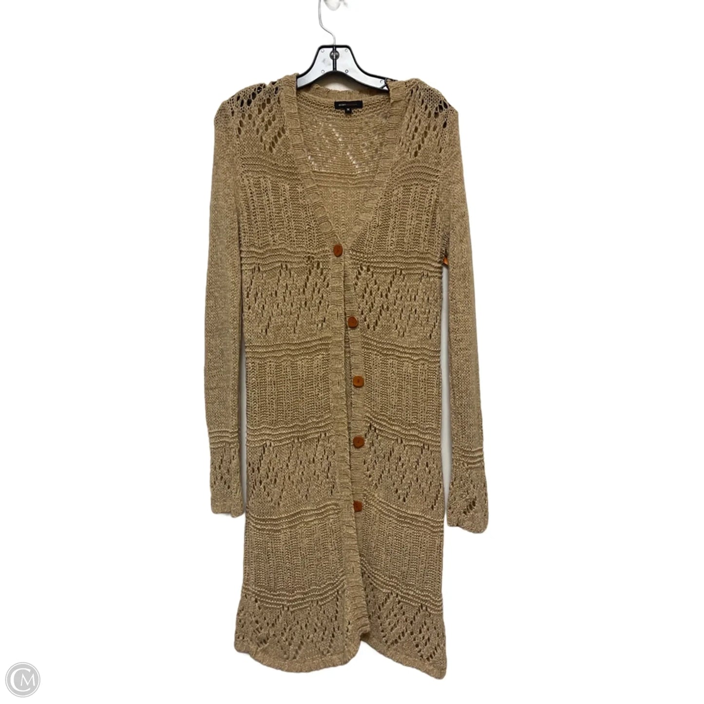 Sweater Cardigan By Bcbgmaxazria In Tan, Size: M
