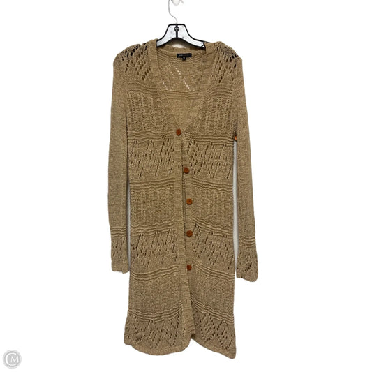 Sweater Cardigan By Bcbgmaxazria In Tan, Size: M