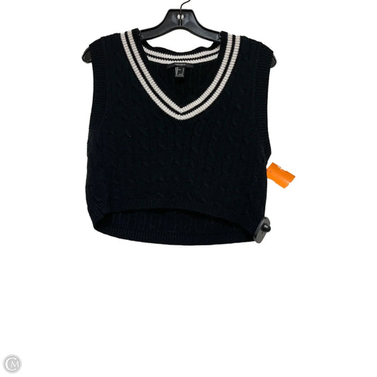 Top Sleeveless By Forever 21 In Black & White, Size: L