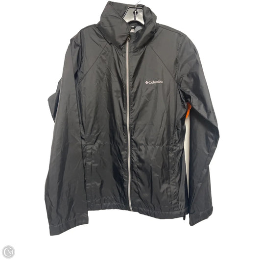 Jacket Windbreaker By Columbia In Black, Size: L