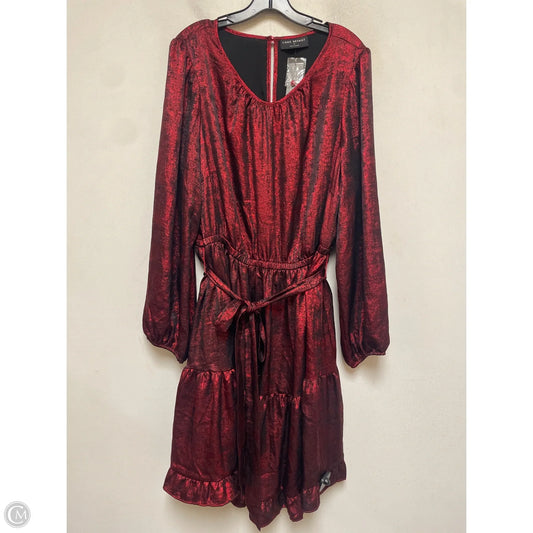 Dress Casual Midi By Lane Bryant In Red, Size: 2x