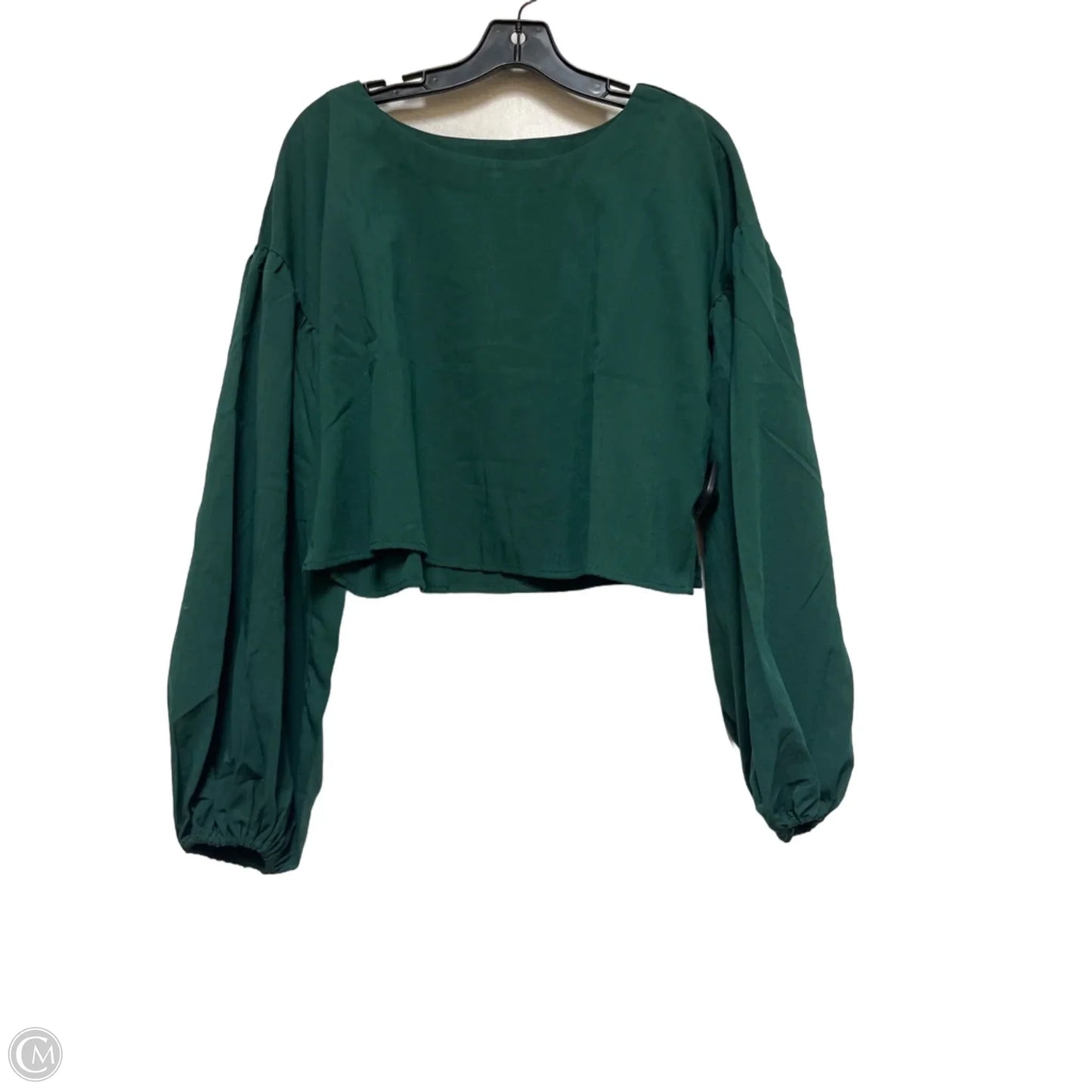 Top Long Sleeve By Blu Pepper In Green, Size: L