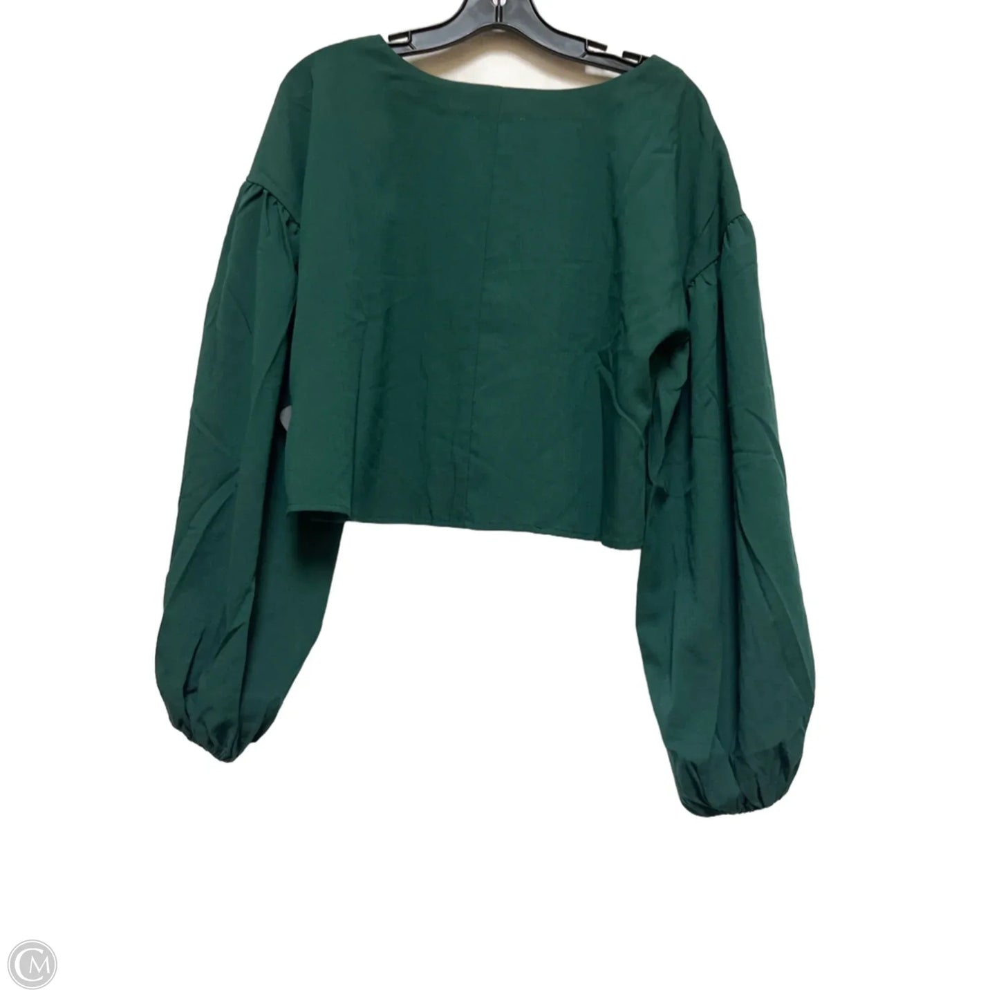 Top Long Sleeve By Blu Pepper In Green, Size: L