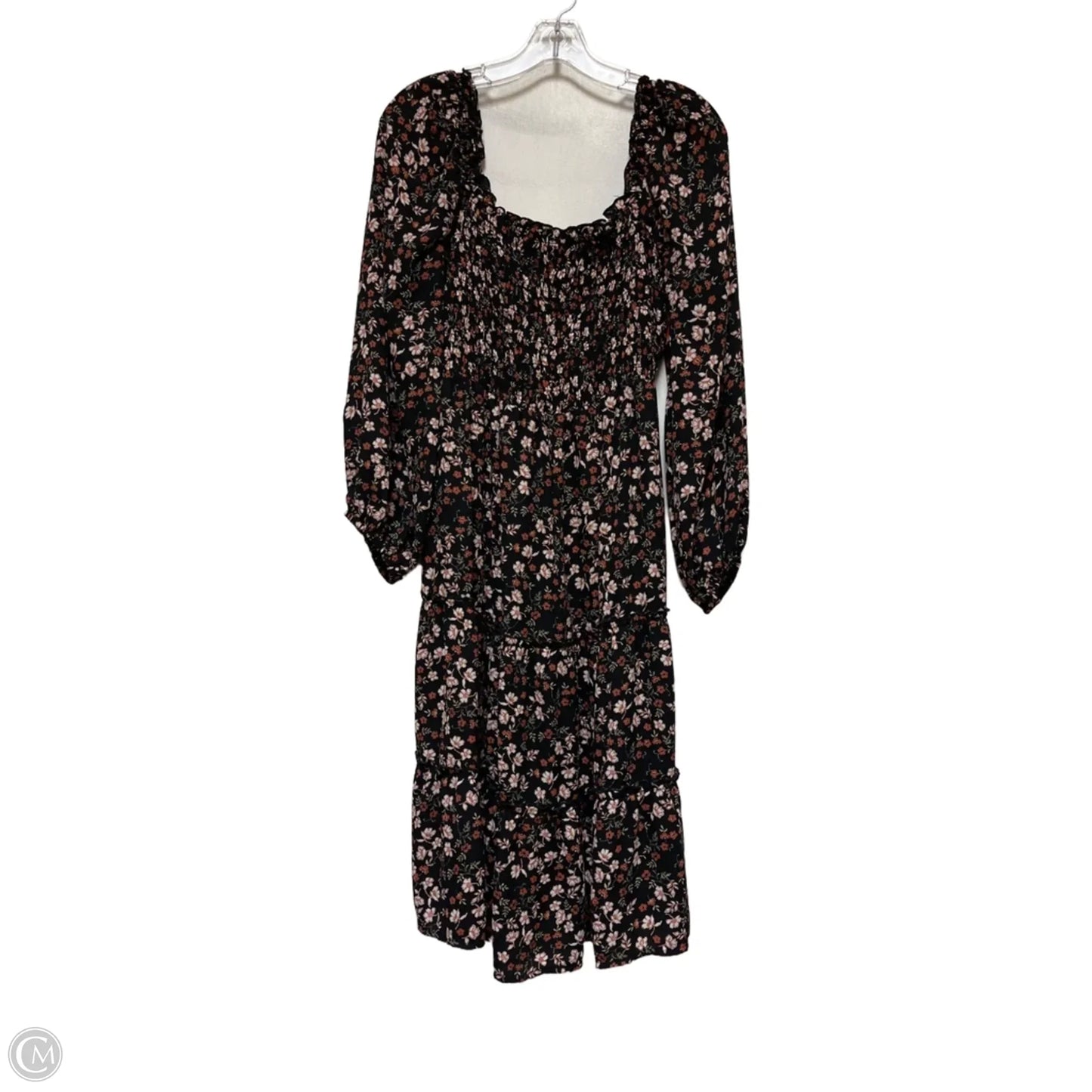 Dress Casual Midi By Auw In Floral Print, Size: Xl