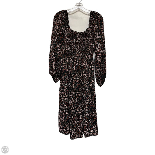 Dress Casual Midi By Auw In Floral Print, Size: Xl