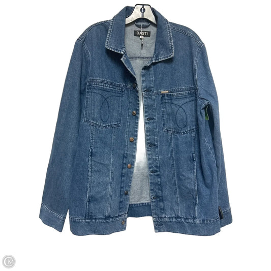 Jacket Denim By Clothes Mentor In Blue Denim, Size: L