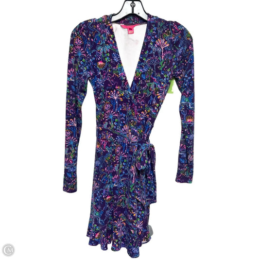 Romper Designer By Lilly Pulitzer In Green & Purple, Size: Xxs