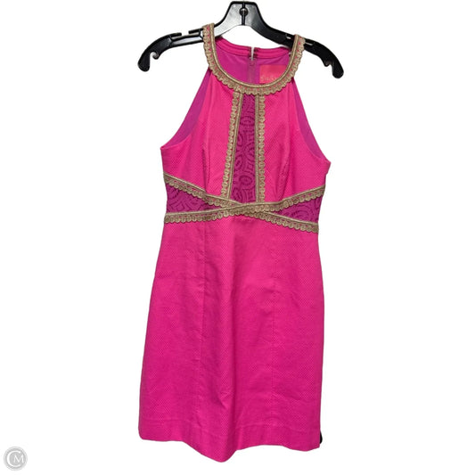 Dress Designer By Lilly Pulitzer In Gold & Pink, Size: 2