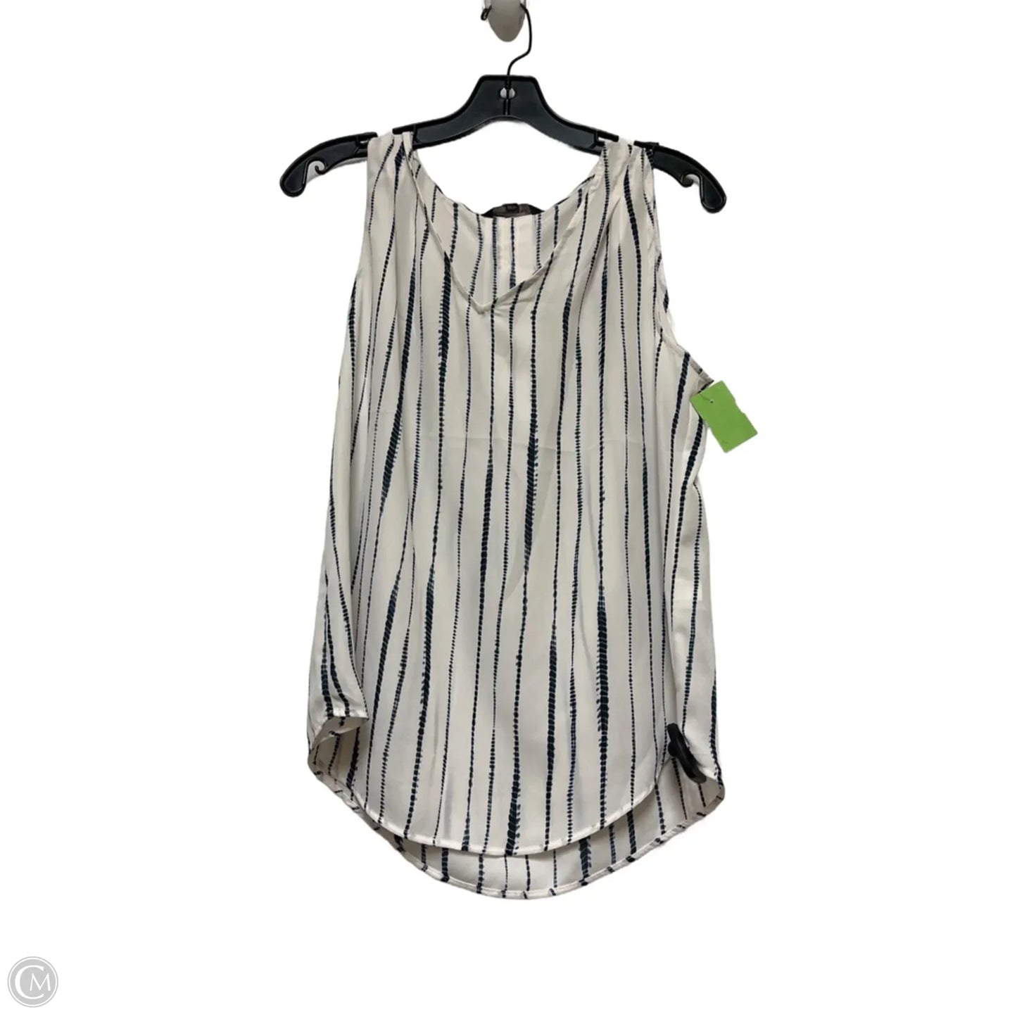 Top Sleeveless By Banana Republic In Blue & White, Size: S