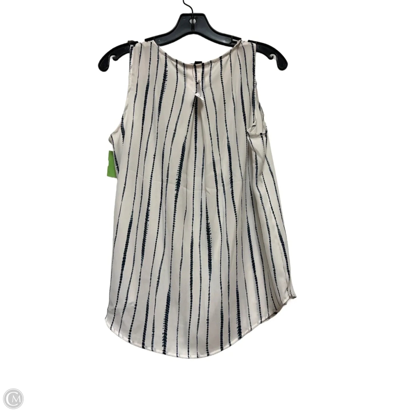 Top Sleeveless By Banana Republic In Blue & White, Size: S