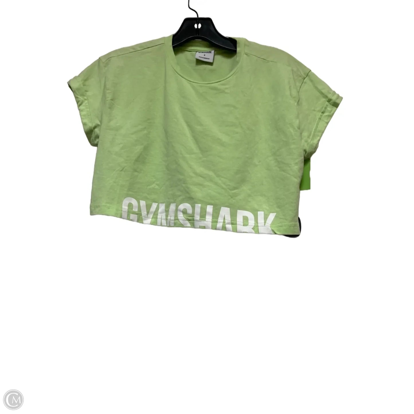Athletic Top Short Sleeve By Gym Shark In Green, Size: S