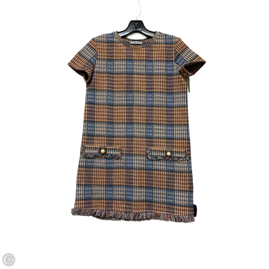 Dress Casual Short By Zara In Plaid Pattern, Size: S
