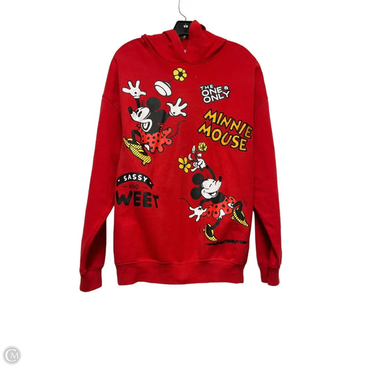 Sweatshirt Hoodie By Disney In Black & Red, Size: Xl