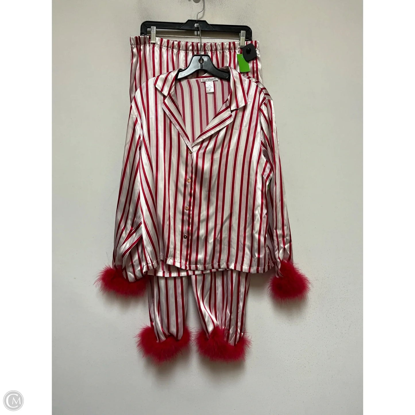 Pajamas 2pc By Clothes Mentor In Red & White, Size: L