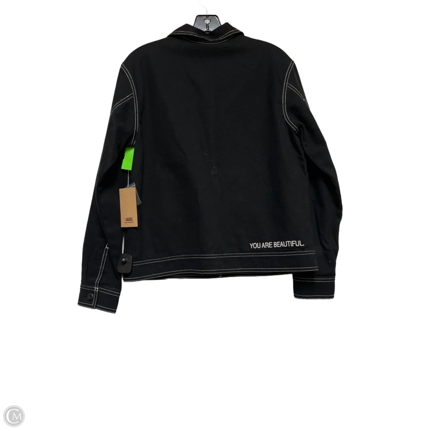 Jacket Other By Vans In Black & White, Size: S