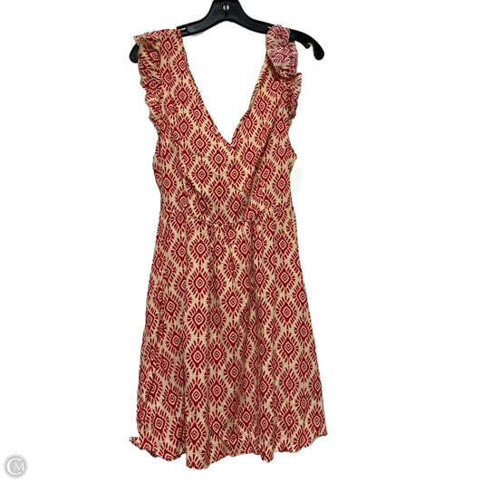 Dress Casual Short By Cupshe In Cream & Red, Size: M