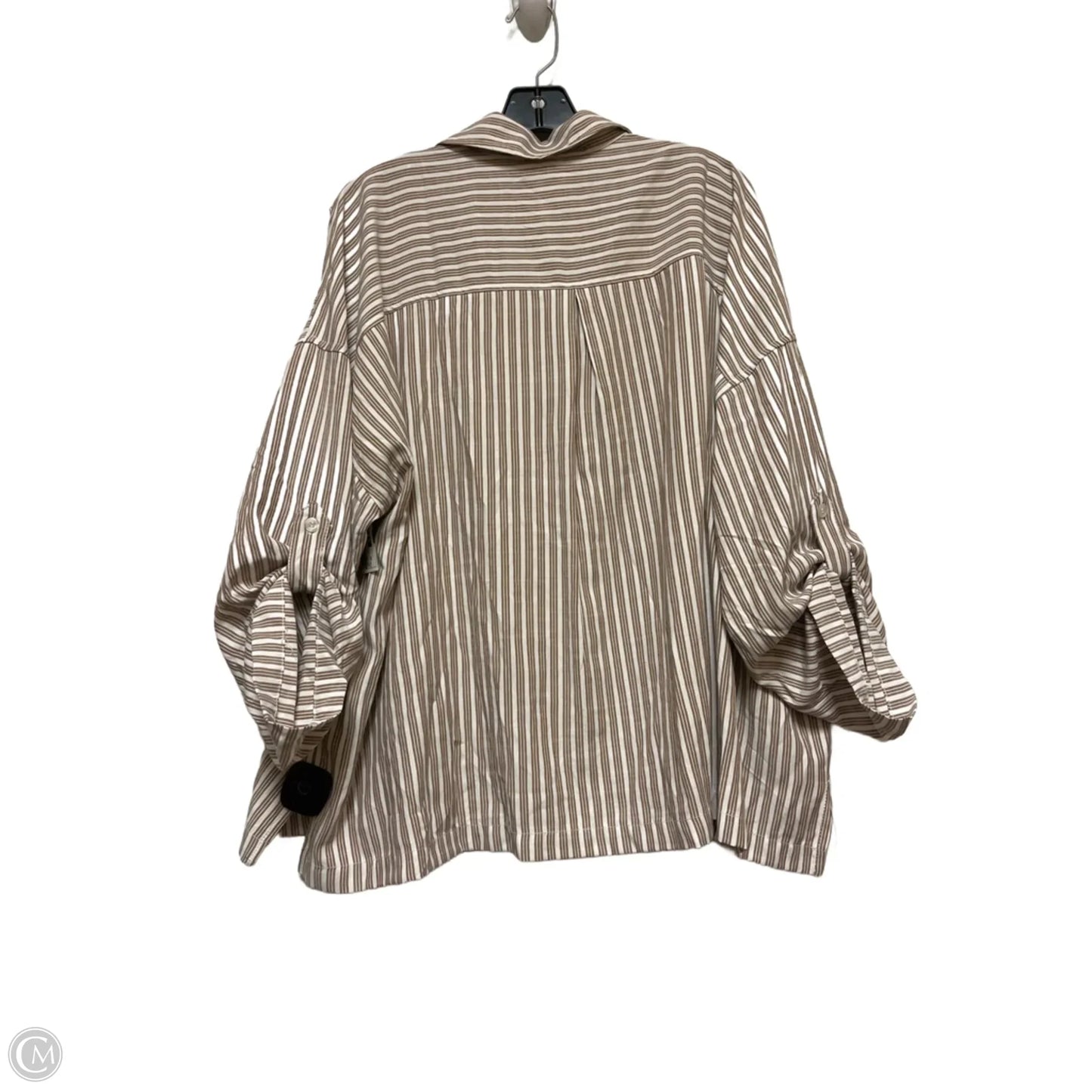 Top Long Sleeve By Max Studio In Striped Pattern, Size: 2x