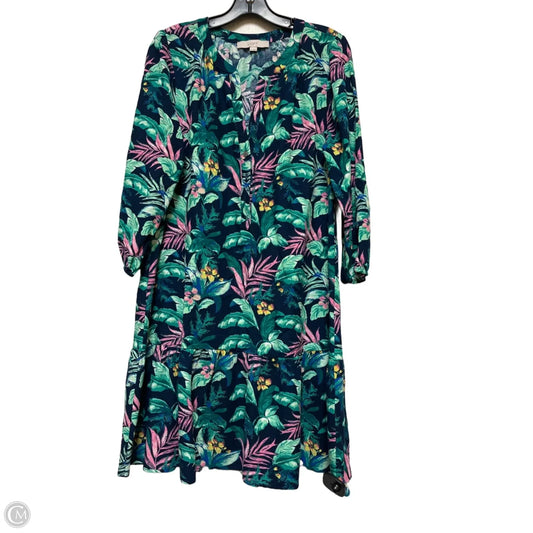 Dress Casual Short By Loft In Tropical Print, Size: M