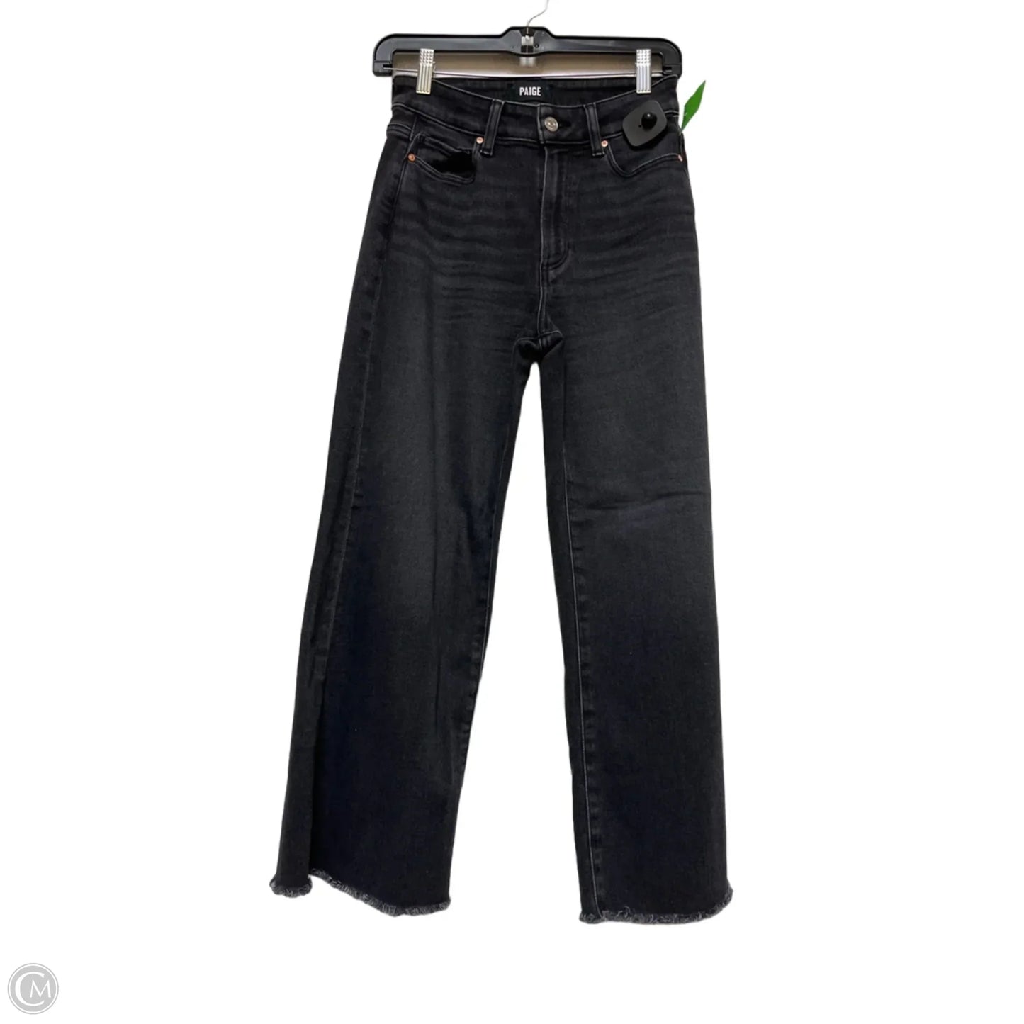 Jeans Wide Leg By Paige In Black Denim, Size: 2