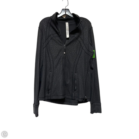 Athletic Jacket By Lululemon In Black, Size: Xl