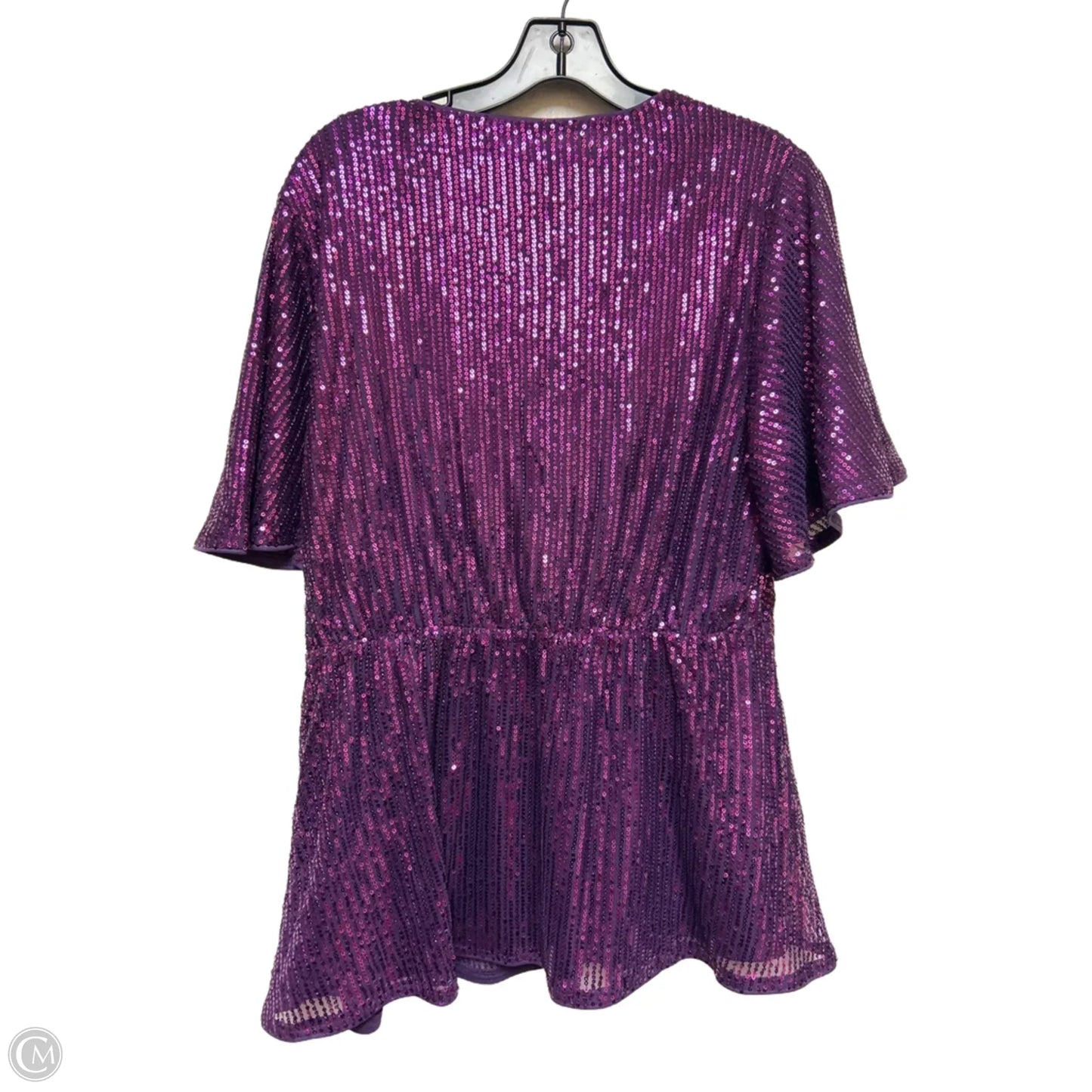 Top Short Sleeve By Grace Karin In Purple, Size: Xl