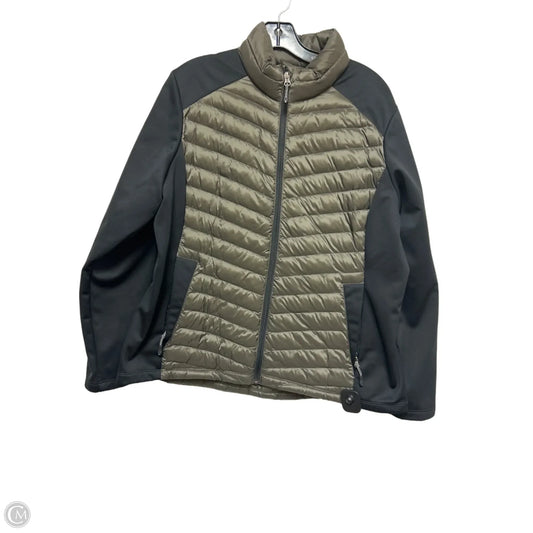 Jacket Puffer & Quilted By 32 Degrees In Black & Green, Size: Xl