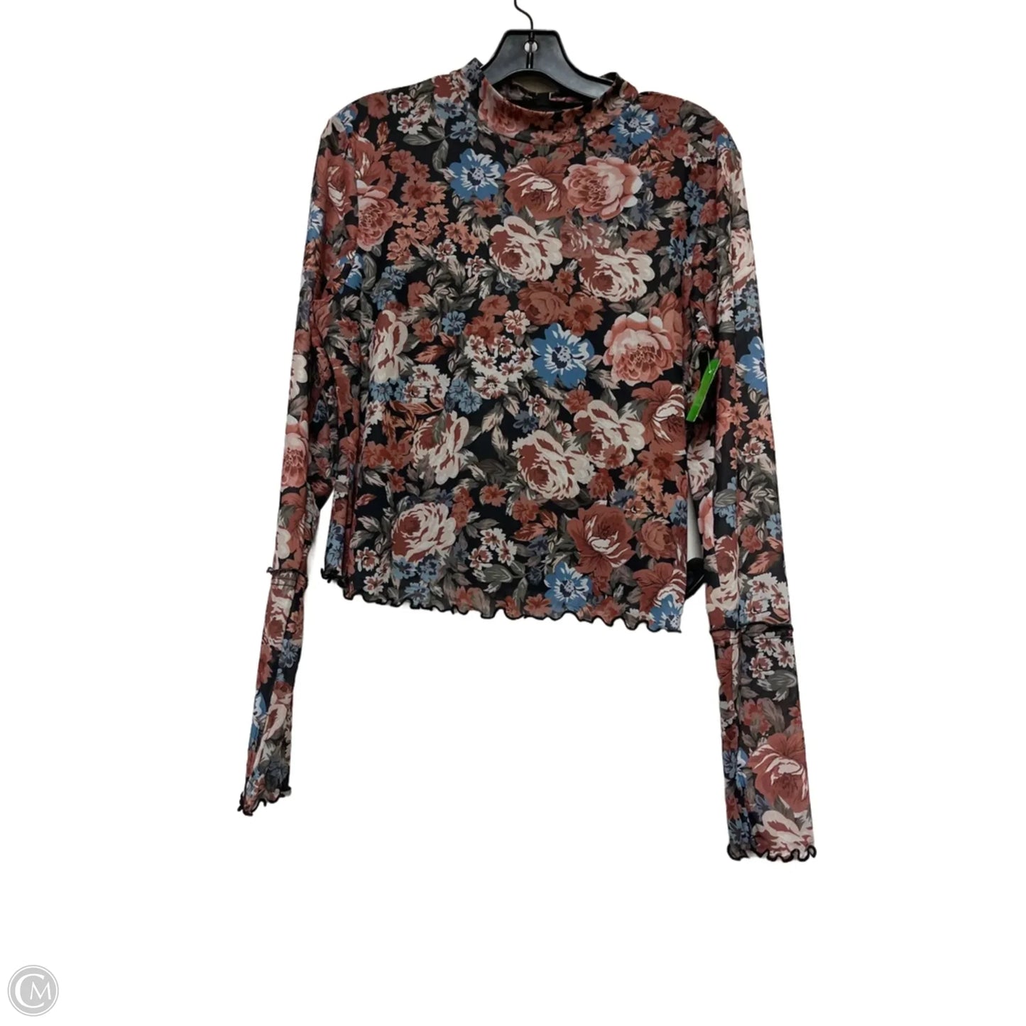 Top Long Sleeve By Prettygarden In Floral Print, Size: L