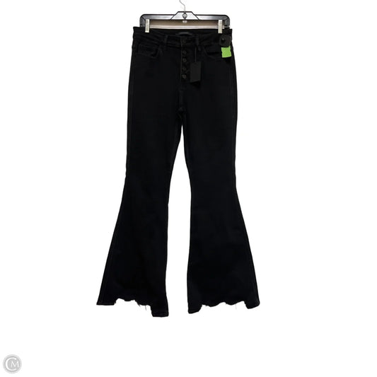 Jeans Flared By Flying Monkey In Black Denim, Size: 8