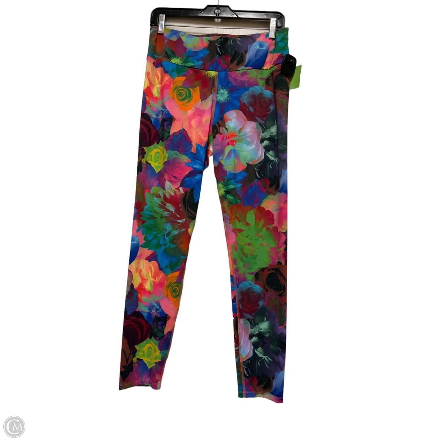 Athletic Leggings By Desigual In Floral Print, Size: L