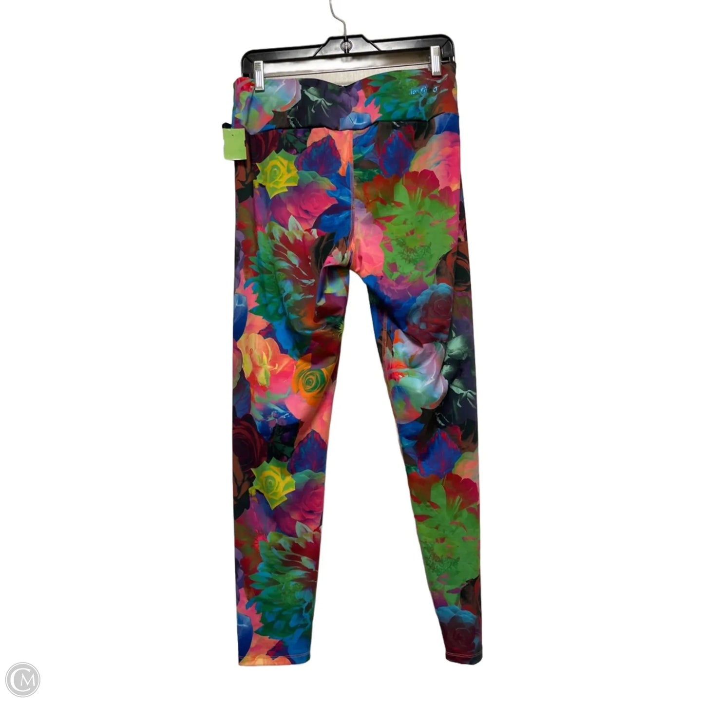 Athletic Leggings By Desigual In Floral Print, Size: L