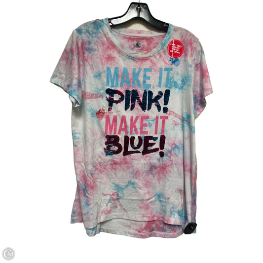 Top Short Sleeve Basic By Disney Store In Tie Dye Print, Size: M