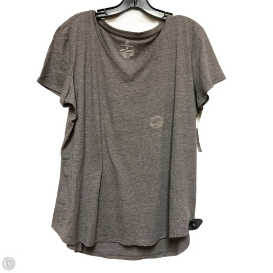 Top Short Sleeve Basic By New York And Co In Grey, Size: Xl