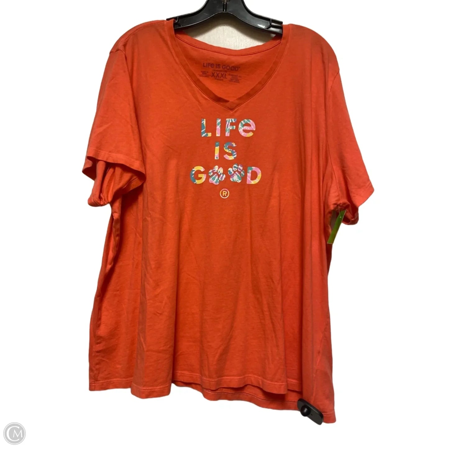 Top Short Sleeve Basic By Life Is Good In Orange, Size: 3x