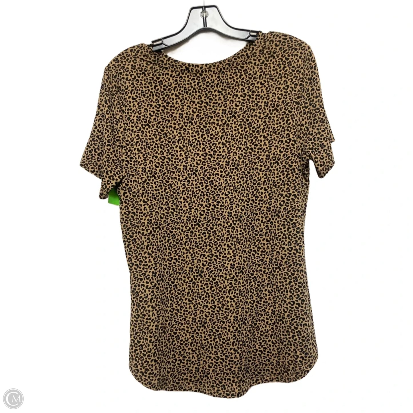 Top Short Sleeve Basic By Old Navy In Leopard Print, Size: M