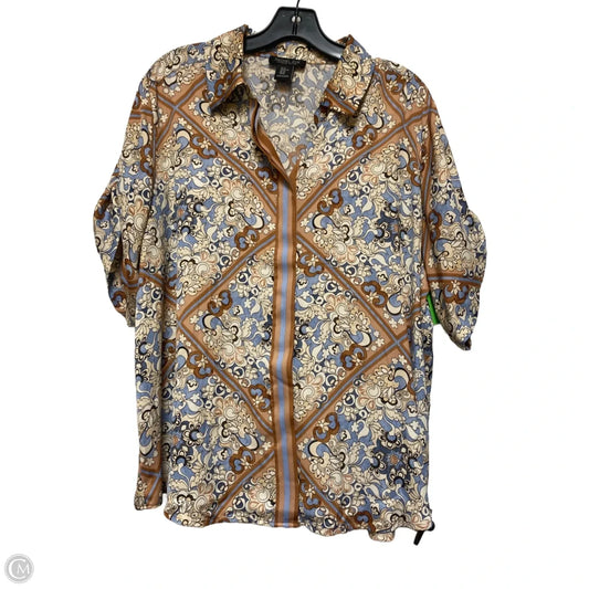 Top Short Sleeve By Rachel Zoe In Paisley Print, Size: Xl