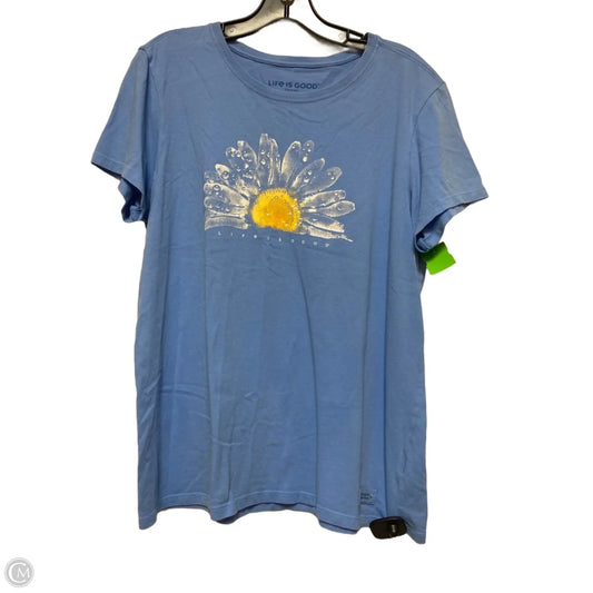 Top Short Sleeve Basic By Life Is Good In Blue, Size: L