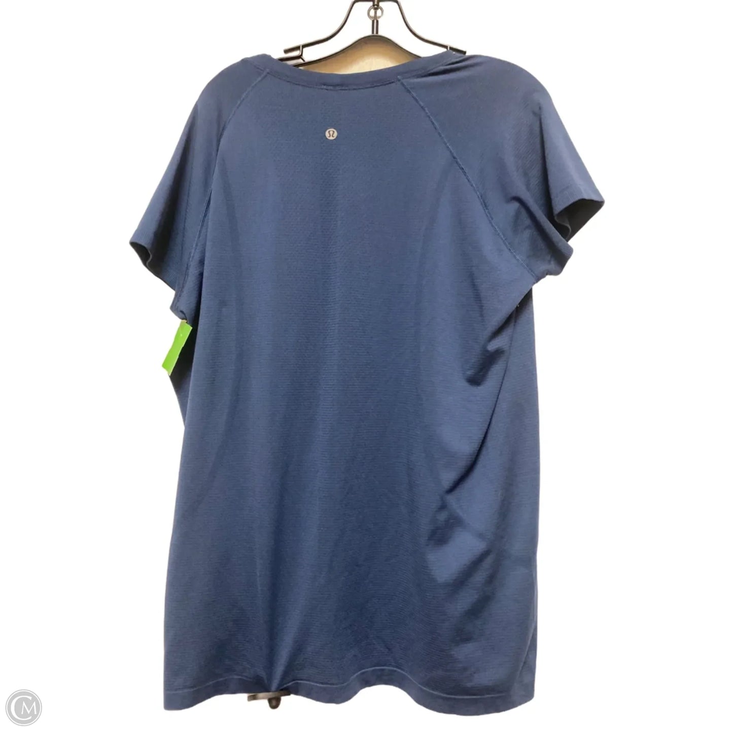 Athletic Top Short Sleeve By Lululemon In Navy, Size: 18