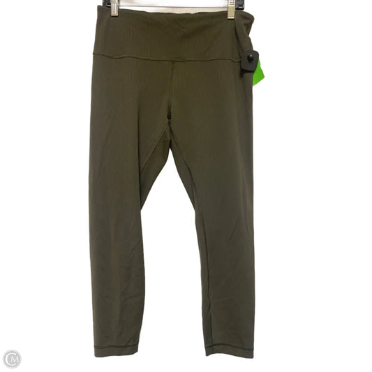 Athletic Leggings By Lululemon In Green, Size: 12
