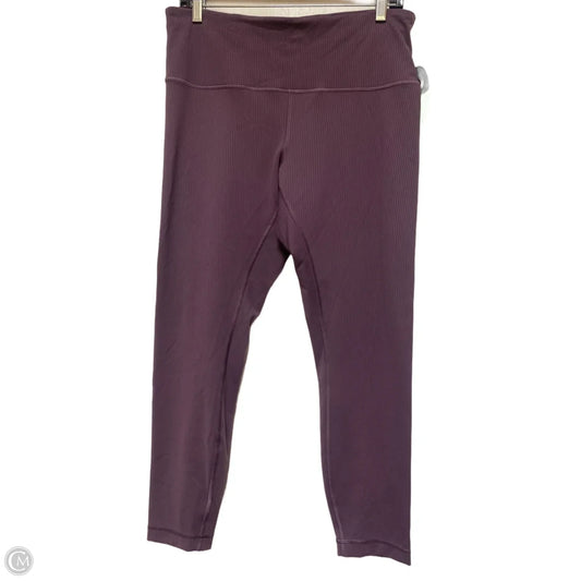 Athletic Leggings By Lululemon In Purple, Size: 12