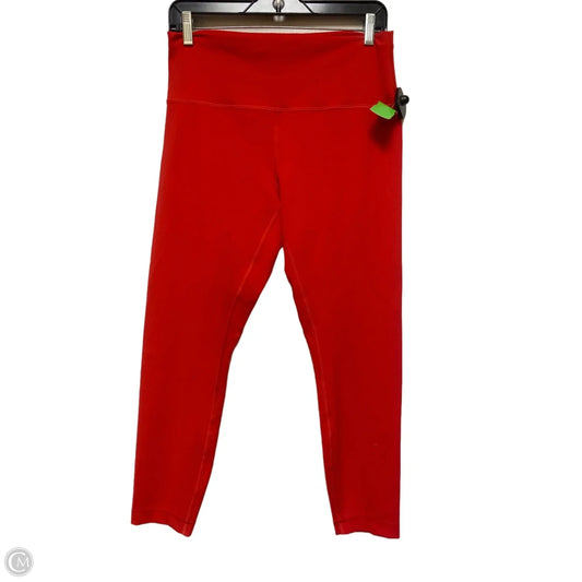 Athletic Leggings By Lululemon In Orange, Size: 12