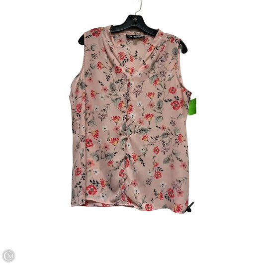 Top Sleeveless Designer By Karl Lagerfeld In Floral Print, Size: L