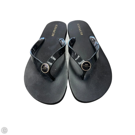 Sandals Designer By Coach In Black, Size: 9