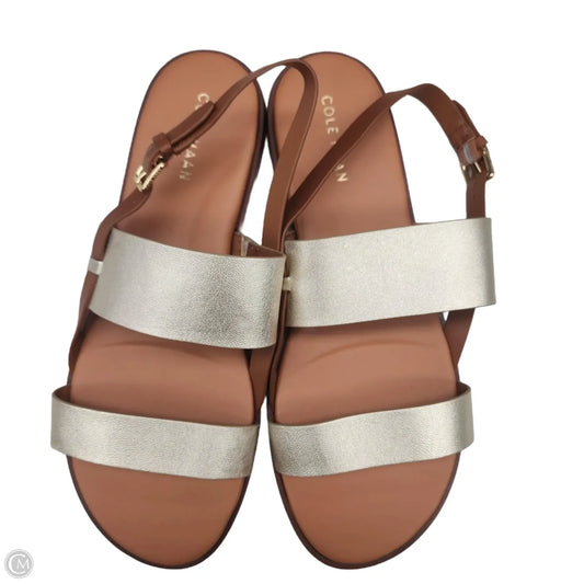 Sandals Flats By Cole-haan In Gold & Tan, Size: 8.5
