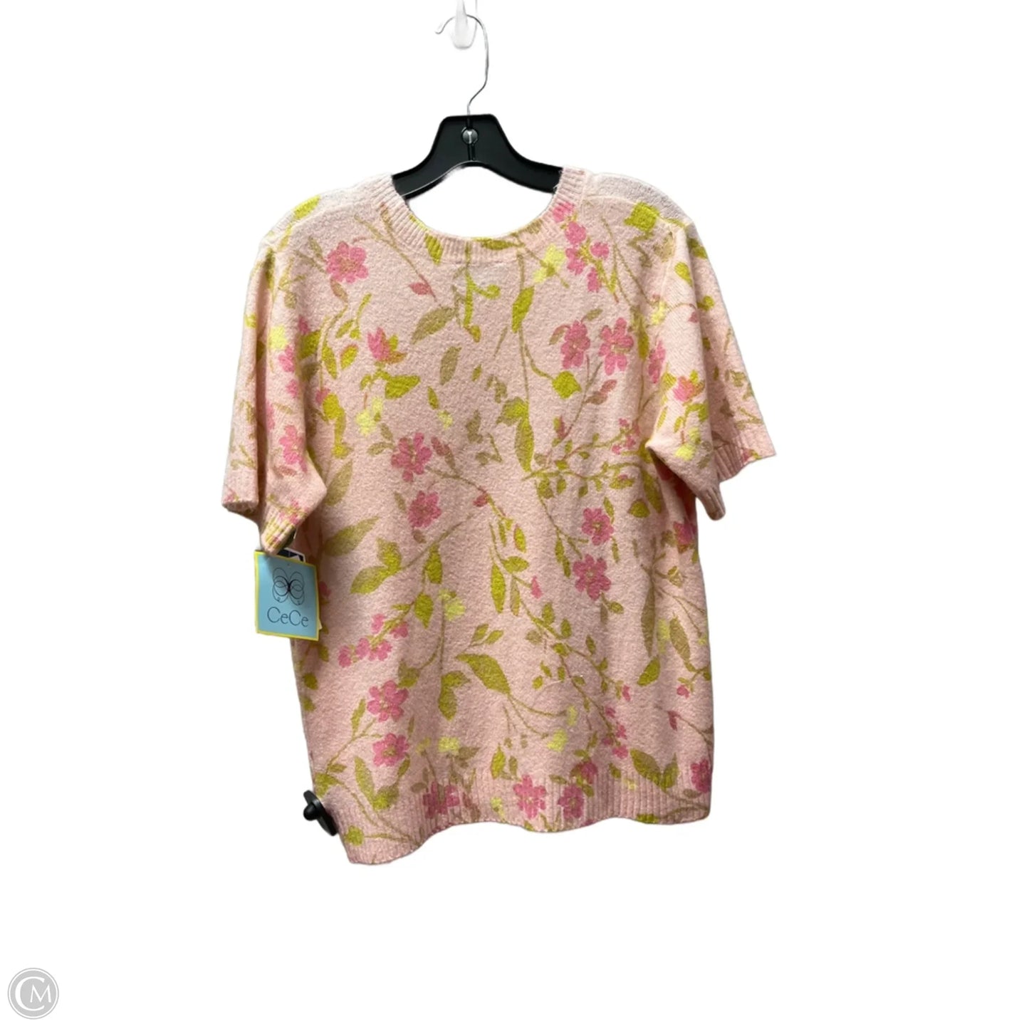 Top Short Sleeve By C And C In Floral Print, Size: L