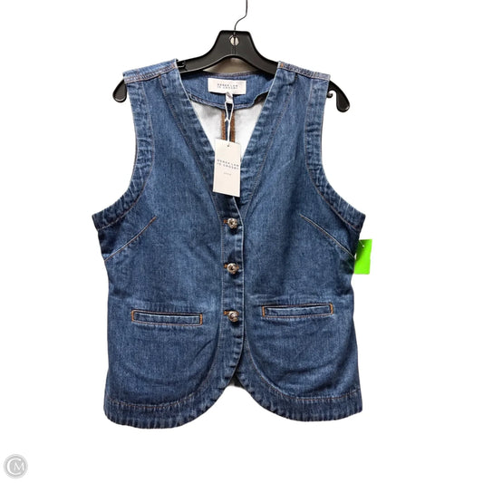 Top Sleeveless Designer By Derek Lam In Blue Denim, Size: L