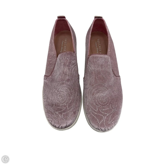 Shoes Flats By Skechers In Pink & Silver, Size: 10