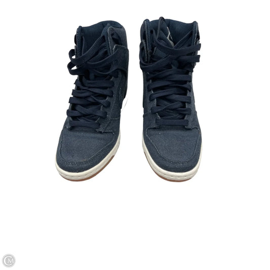 Shoes Sneakers Platform By Nike In Blue Denim, Size: 6.5