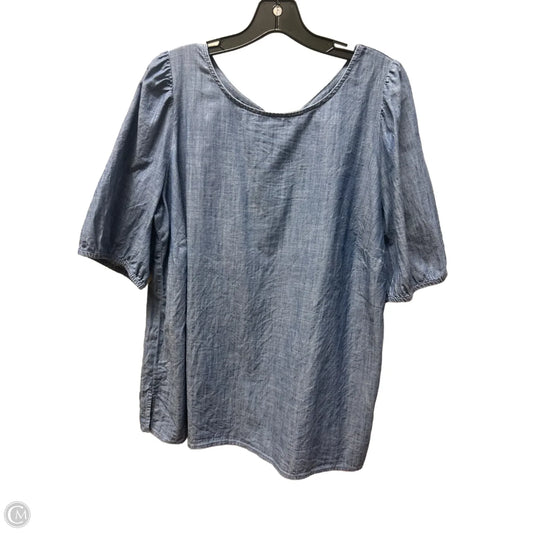 Top Short Sleeve By Talbots In Blue, Size: Xl