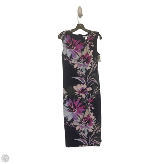 Dress Casual Midi By London Times In Blue & Purple, Size: M